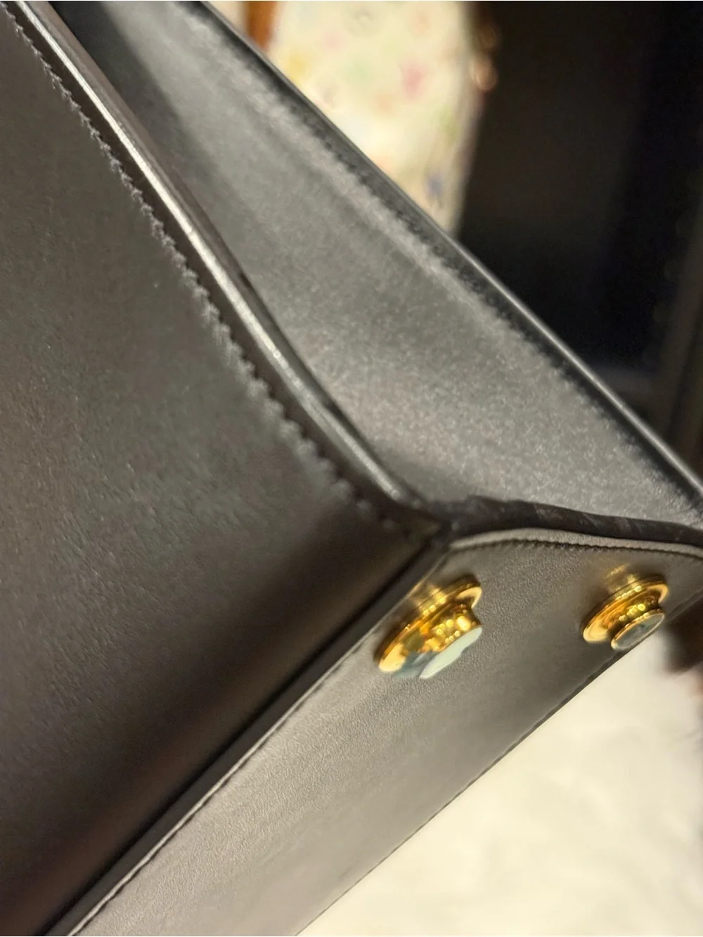 Black Leather Top-Handle Satchel - Black